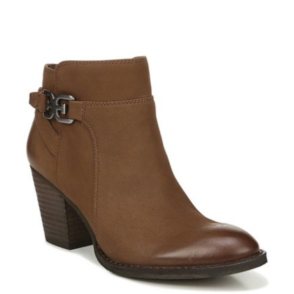 SAM EDELMAN Leather Heeled Ankle Booties